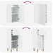 Set de cabinet pentru baie cu 3 piese ARNHEM Alb foarte lucios - WALTI WALTI