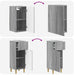 Set de cabinet pentru baie cu 3 piese ARNHEM Sonoma gri - WALTI WALTI