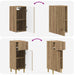 Set de cabinet pentru baie cu 3 piese ARNHEM Stejar Artizanal - WALTI WALTI