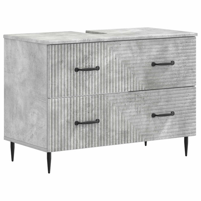 Set de cabinet pentru baie cu 3 piese HAARLEM Gri Beton - WALTI WALTI
