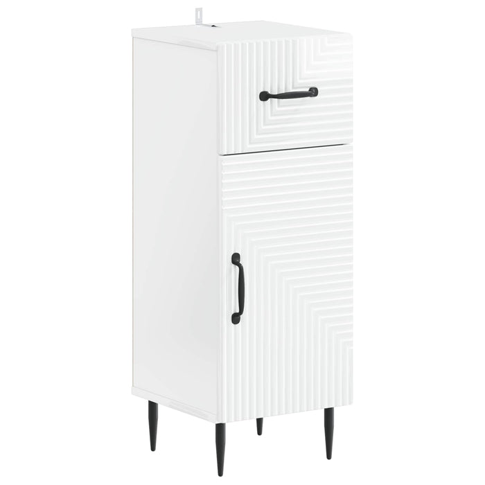 Set de cabinet pentru baie cu 3 piese HAARLEM Alb foarte lucios - WALTI WALTI