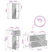 Set de cabinet pentru baie cu 3 piese HAARLEM Stejar fumuriu - WALTI WALTI