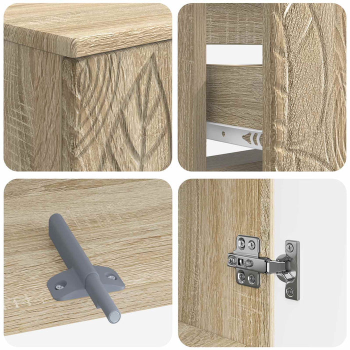 Set de cabinet pentru baie cu 3 piese DELFT Stejar Sonoma - WALTI WALTI