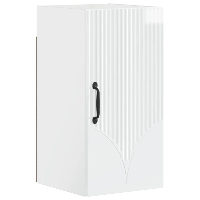 Set de cabinet pentru baie cu 3 piese HOORN Alb foarte lucios WALTI