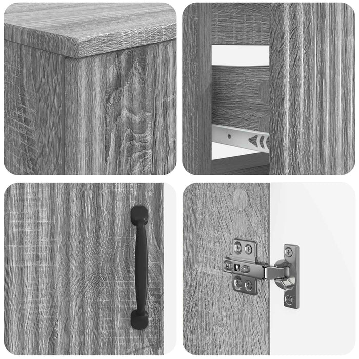 Set de cabinet pentru baie cu 3 piese HOORN Sonoma gri - WALTI WALTI