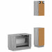 Set de cabinet pentru baie cu 3 piese HOORN Sonoma gri - WALTI WALTI
