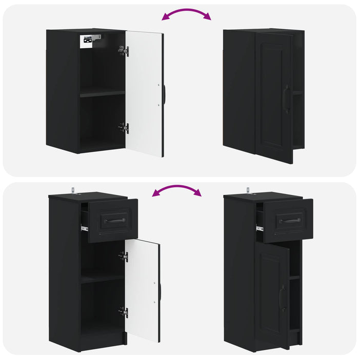 Set de cabinet pentru baie cu 3 piese UTRECHT Negru - WALTI WALTI