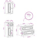 Set de cabinet pentru baie cu 3 piese UTRECHT Stejar Sonoma - WALTI WALTI