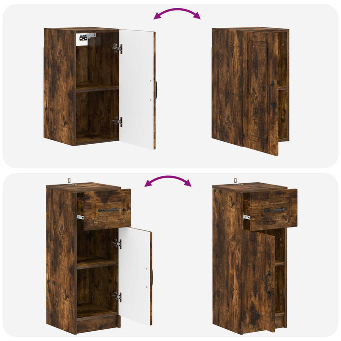 Set de cabinet pentru baie cu 3 piese UTRECHT Stejar fumuriu - WALTI WALTI