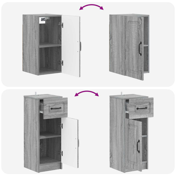 Set de cabinet pentru baie cu 3 piese UTRECHT Sonoma gri - WALTI WALTI