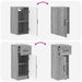 Set de cabinet pentru baie cu 3 piese UTRECHT Sonoma gri - WALTI WALTI