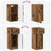 Set de cabinet pentru baie cu 3 piese UTRECHT Lemn vechi - WALTI WALTI