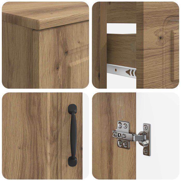 Set de cabinet pentru baie cu 3 piese UTRECHT Stejar Artizanal - WALTI WALTI