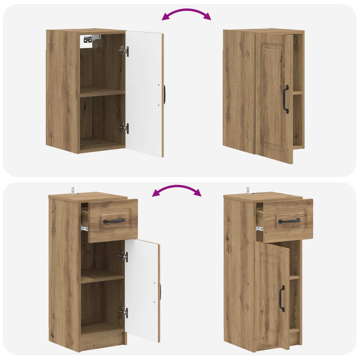 Set de cabinet pentru baie cu 3 piese UTRECHT Stejar Artizanal - WALTI WALTI