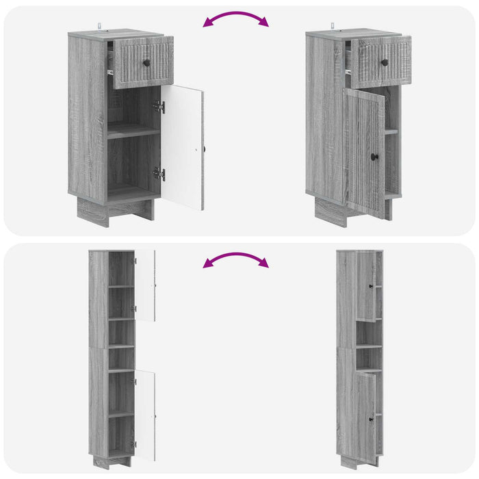 Set de cabinet pentru baie cu 3 piese EDE Lemn prelucrat - WALTI WALTI
