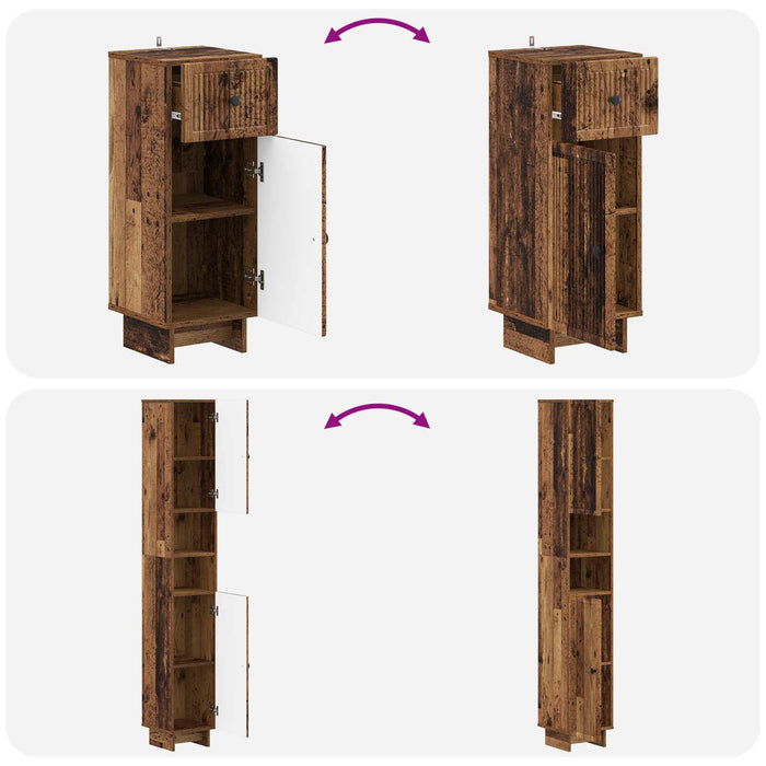 Set de cabinet pentru baie cu 3 piese EDE Lemn prelucrat - WALTI WALTI
