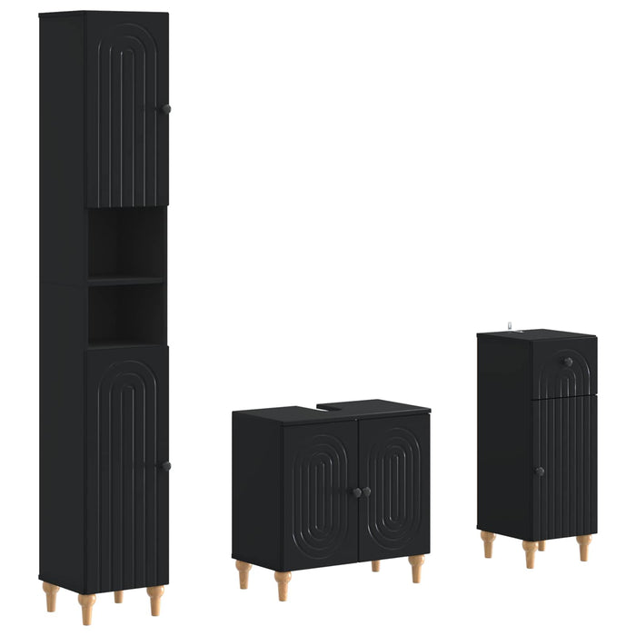 Set de cabinet pentru baie cu 3 piese ALKMAAR Lemn prelucrat - WALTI WALTI