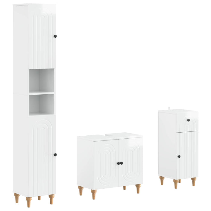 Set de cabinet pentru baie cu 3 piese ALKMAAR Lemn prelucrat - WALTI WALTI
