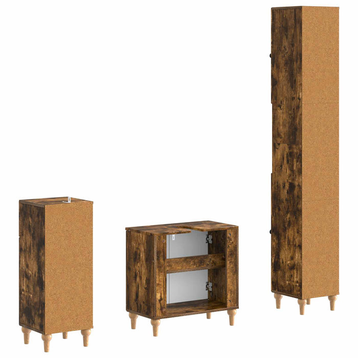 Set de cabinet pentru baie cu 3 piese ALKMAAR Lemn prelucrat - WALTI WALTI