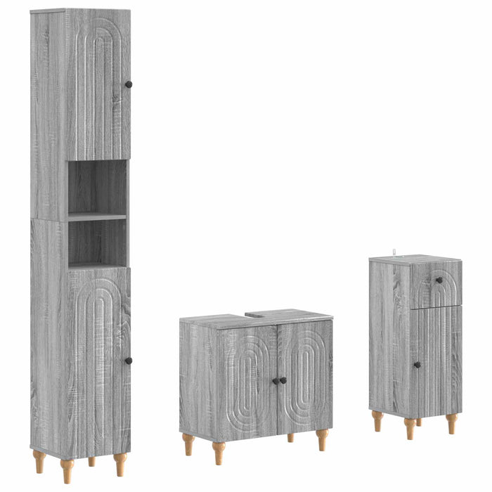 Set de cabinet pentru baie cu 3 piese ALKMAAR Lemn prelucrat WALTI