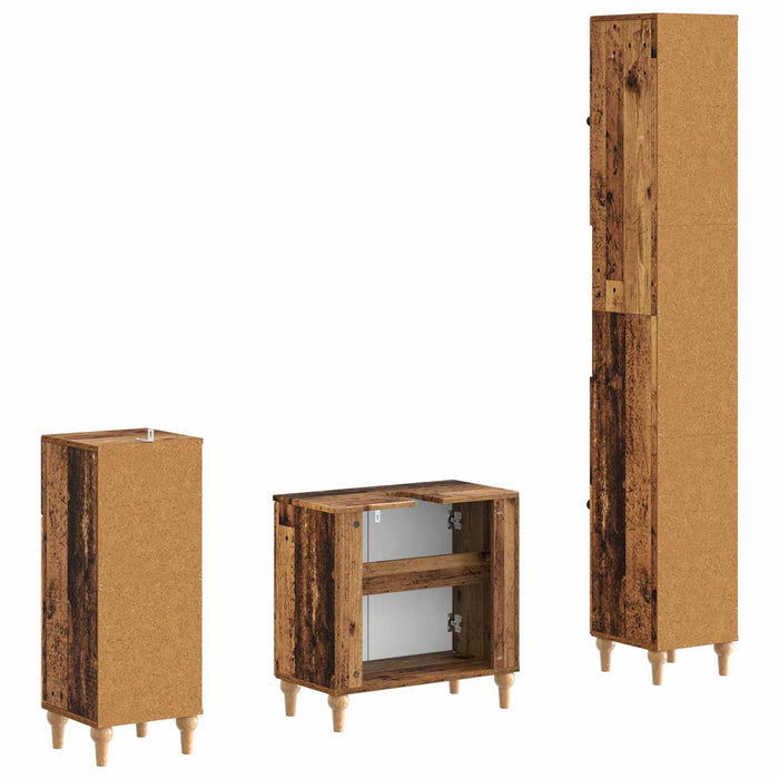 Set de cabinet pentru baie cu 3 piese ALKMAAR Lemn prelucrat WALTI