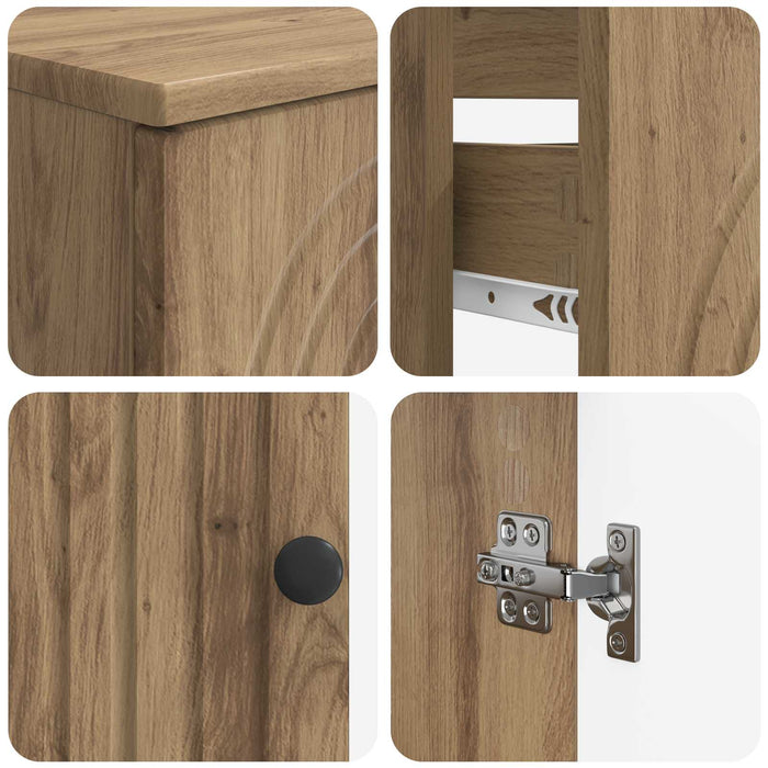 Set de cabinet pentru baie cu 3 piese ALKMAAR Lemn prelucrat WALTI