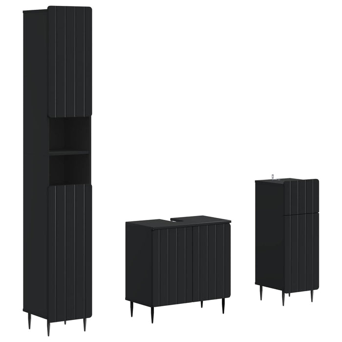 Set de cabinet pentru baie cu 3 piese ZWOLLE Lemn prelucrat WALTI