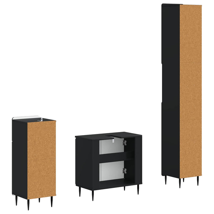 Set de cabinet pentru baie cu 3 piese ZWOLLE Lemn prelucrat WALTI