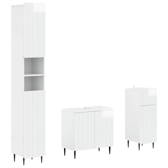 Set de cabinet pentru baie cu 3 piese ZWOLLE Lemn prelucrat WALTI