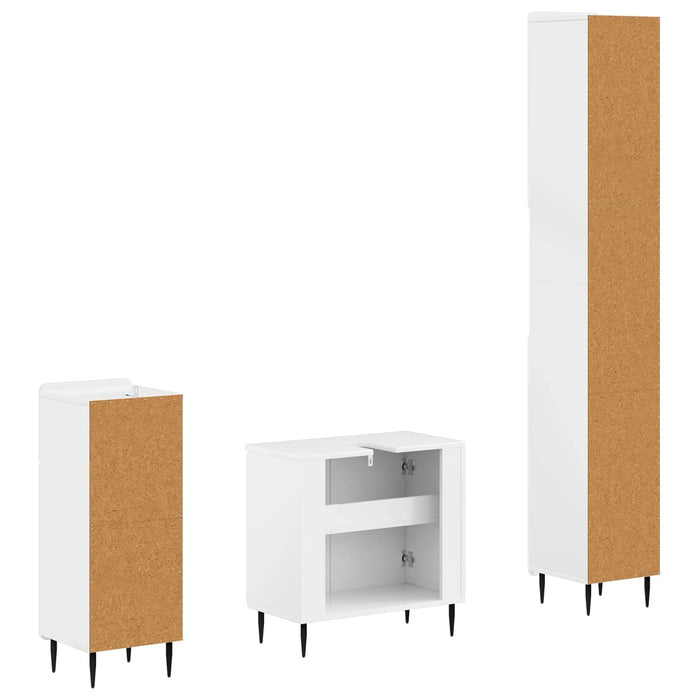 Set de cabinet pentru baie cu 3 piese ZWOLLE Lemn prelucrat WALTI