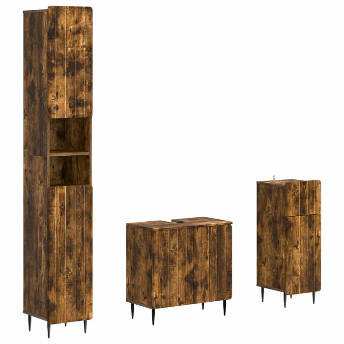 Set de cabinet pentru baie cu 3 piese ZWOLLE Lemn prelucrat - WALTI WALTI