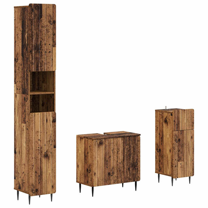 Set de cabinet pentru baie cu 3 piese ZWOLLE Lemn prelucrat - WALTI WALTI
