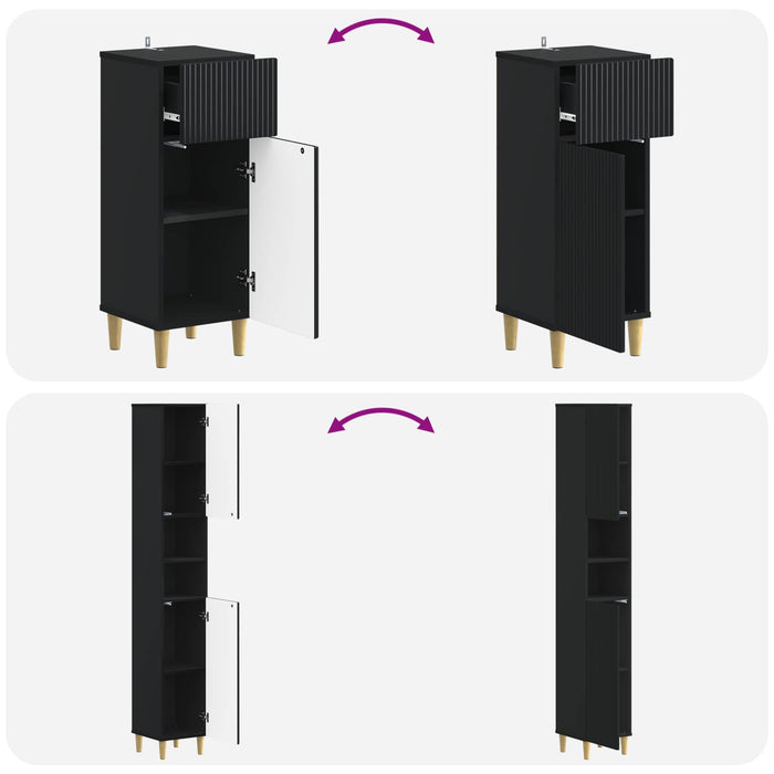Set de cabinet pentru baie cu 3 piese ARNHEM Lemn prelucrat - WALTI WALTI