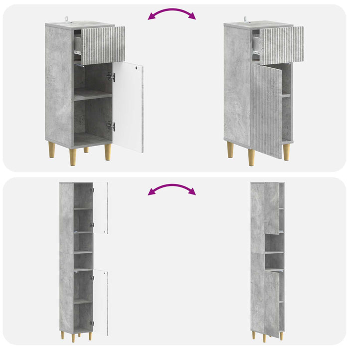 Set de cabinet pentru baie cu 3 piese ARNHEM Lemn prelucrat - WALTI WALTI
