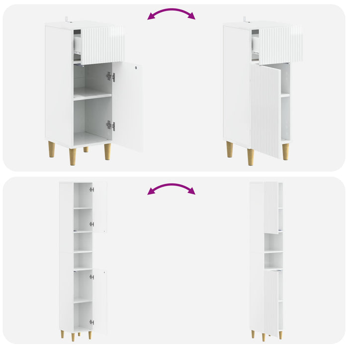 Set de cabinet pentru baie cu 3 piese ARNHEM Lemn prelucrat - WALTI WALTI