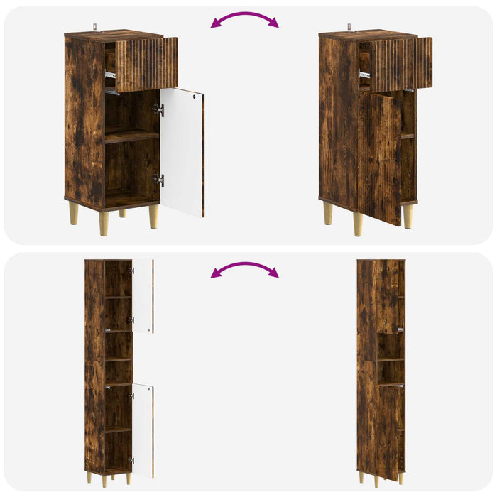 Set de cabinet pentru baie cu 3 piese ARNHEM Lemn prelucrat - WALTI WALTI