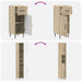 Set de cabinet pentru baie cu 3 piese HAARLEM Lemn prelucrat - WALTI WALTI