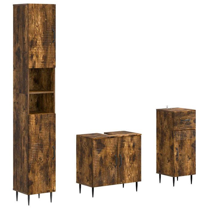 Set de cabinet pentru baie cu 3 piese HAARLEM Lemn prelucrat - WALTI WALTI