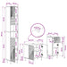 Set de cabinet pentru baie cu 3 piese HAARLEM Lemn prelucrat - WALTI WALTI