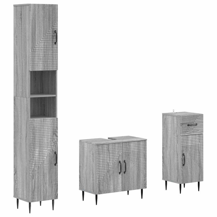 Set de cabinet pentru baie cu 3 piese HAARLEM Lemn prelucrat - WALTI WALTI