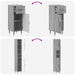 Set de cabinet pentru baie cu 3 piese HAARLEM Lemn prelucrat - WALTI WALTI