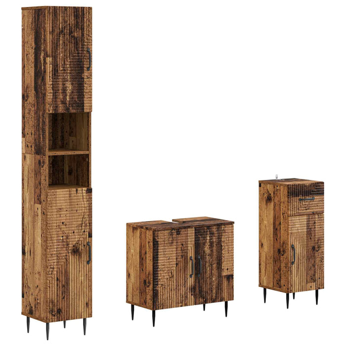Set de cabinet pentru baie cu 3 piese HAARLEM Lemn prelucrat - WALTI WALTI