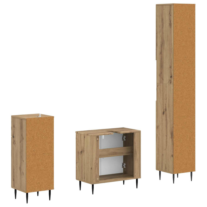 Set de cabinet pentru baie cu 3 piese HAARLEM Lemn prelucrat - WALTI WALTI