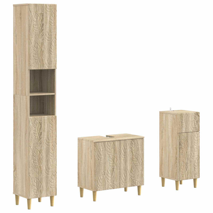 Set de cabinet pentru baie cu 3 piese DELFT Lemn prelucrat - WALTI WALTI