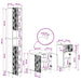 Set de cabinet pentru baie cu 3 piese DELFT Lemn prelucrat - WALTI WALTI