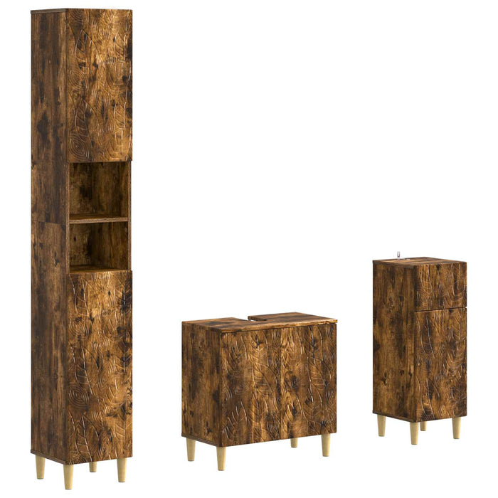 Set de cabinet pentru baie cu 3 piese DELFT Lemn prelucrat - WALTI WALTI