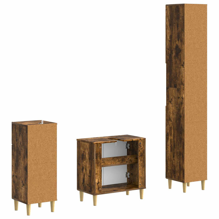 Set de cabinet pentru baie cu 3 piese DELFT Lemn prelucrat - WALTI WALTI
