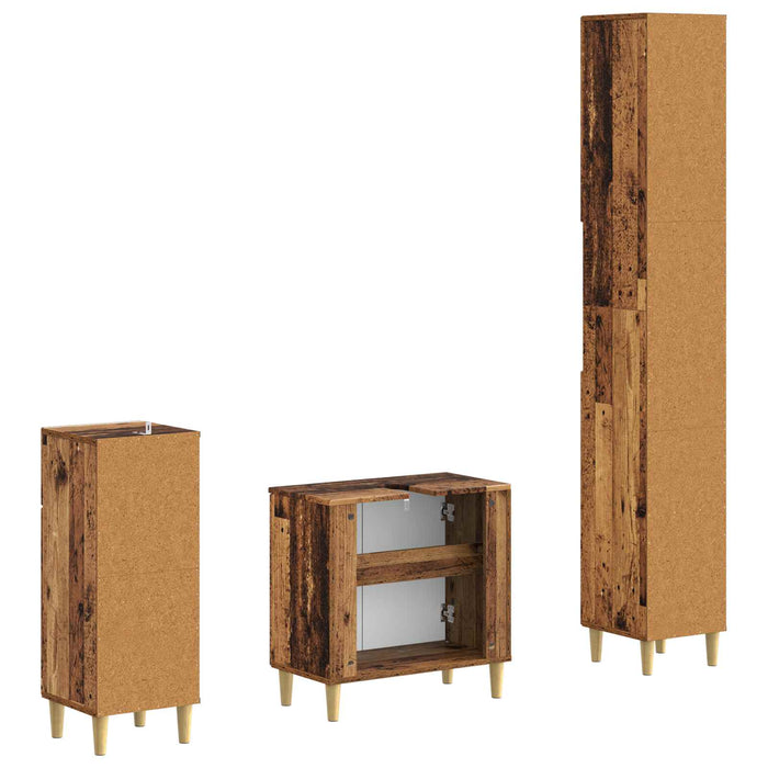 Set de cabinet pentru baie cu 3 piese DELFT Lemn prelucrat - WALTI WALTI