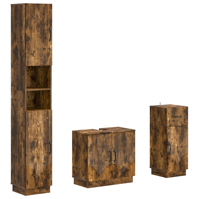 Set de cabinet pentru baie cu 3 piese HOORN Lemn prelucrat - WALTI WALTI