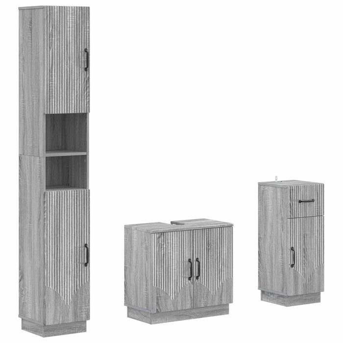 Set de cabinet pentru baie cu 3 piese HOORN Lemn prelucrat WALTI